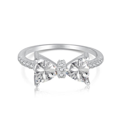 S925 Sterling Silver Bow Women's Ring - Elegant Multi-Purpose Accessory - Buy Center