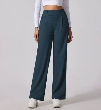 Ladies Wide Leg Pants - Casual Dungarees in Black, Gray & Brown - Buy Center