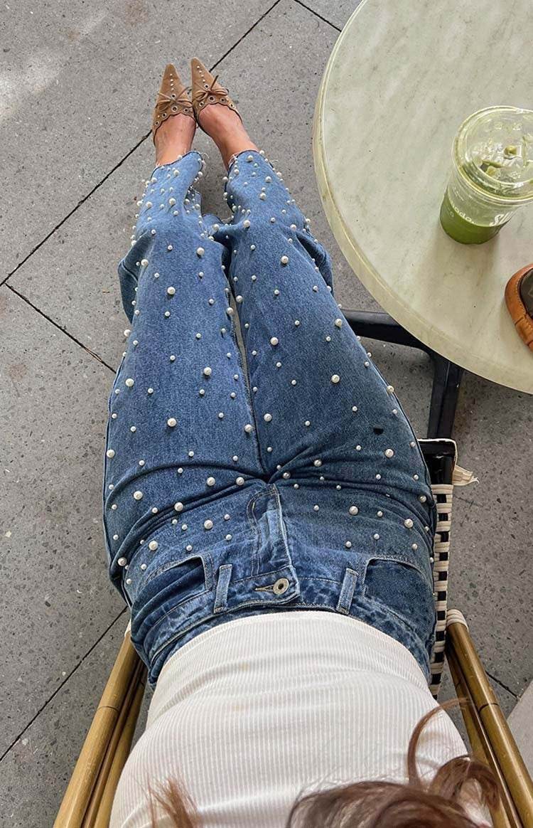 Women's Oblique Waist Frayed Hem Jeans - Trendy Straight-Leg Style 2025 - Buy Center