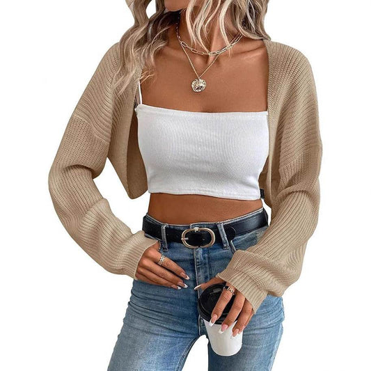 Buycenter Women's Knitted Cardigan Shawl - Long Sleeve, Loose Fit Top - Buy Center
