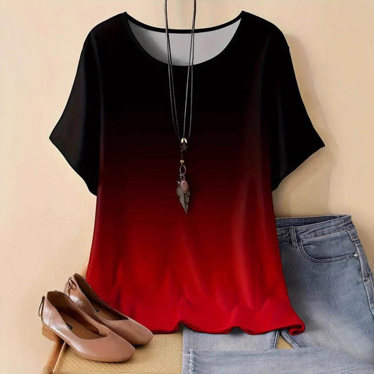 Ladies Casual Sports Loose Short Sleeve Top - Sizes XL to 6XL - Buy Center