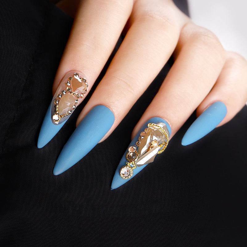 Nail Art Flat Rhinestone Set - Mixed Color Glitters for Stunning Manicures - Buy Center