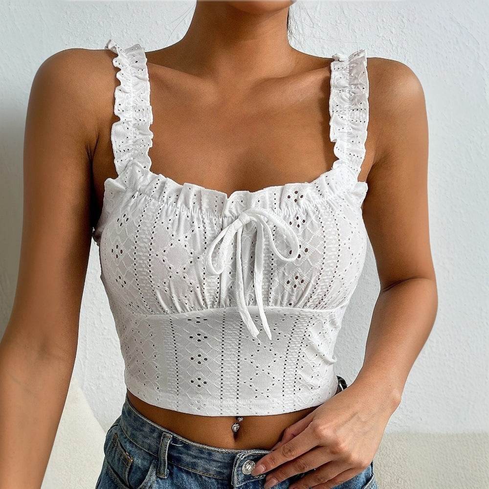 Buycenter Women's Elegant Lace Camisole - Flattering Slim Fit Top - Buy Center