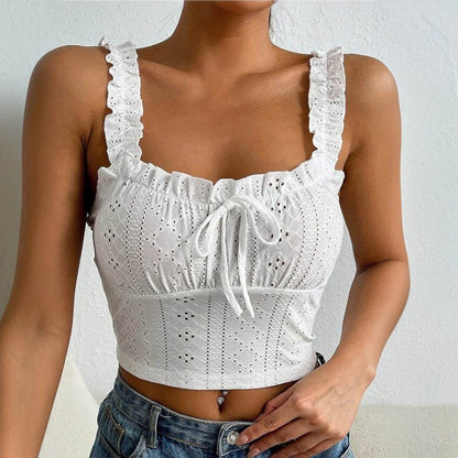 Buycenter Women's Elegant Lace Camisole - Flattering Slim Fit Top - Buy Center