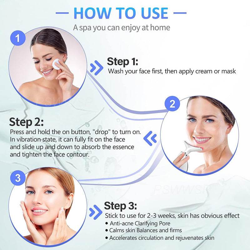 7-in-1 Neck Face Massager - LED Skin Rejuvenation & Sculpting Tool - Buy Center