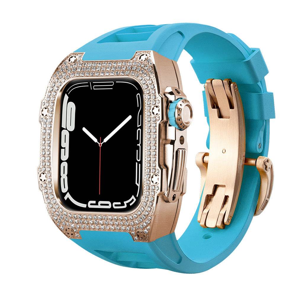 Buy Center Diamond-Studded Watch Strap - Men's Sports Watch Accessory - Buy Center