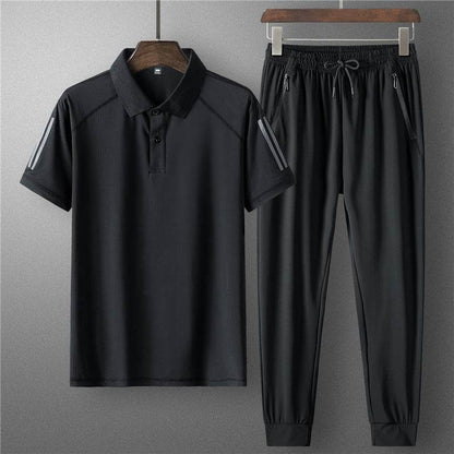 Men's Summer Ice Silk Casual Suit - Comfortable and Breathable Loungewear - Buy Center