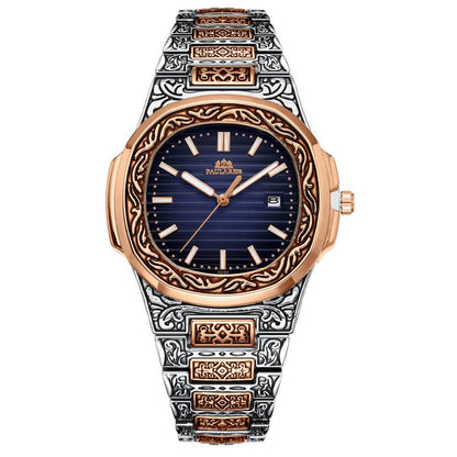 Carved Quartz Parrot Calendar Watch - Glow-in-the-Dark Waterproof Style - Buy Center