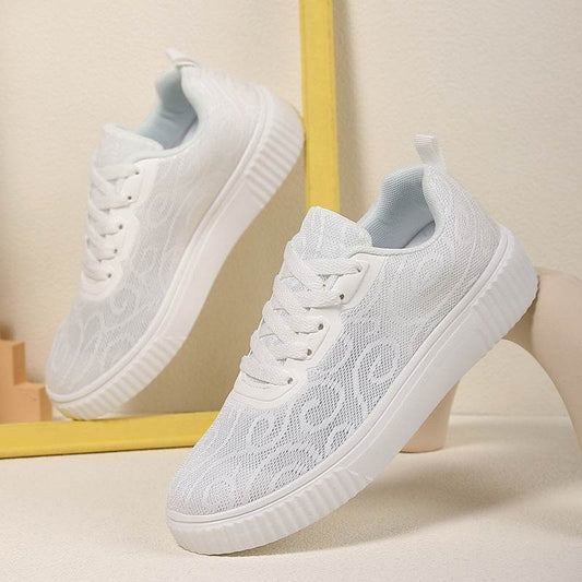 Versatile Women's Hollow-Out Platform Flats - Stylish and Breathable Summer Shoes - Buy Center