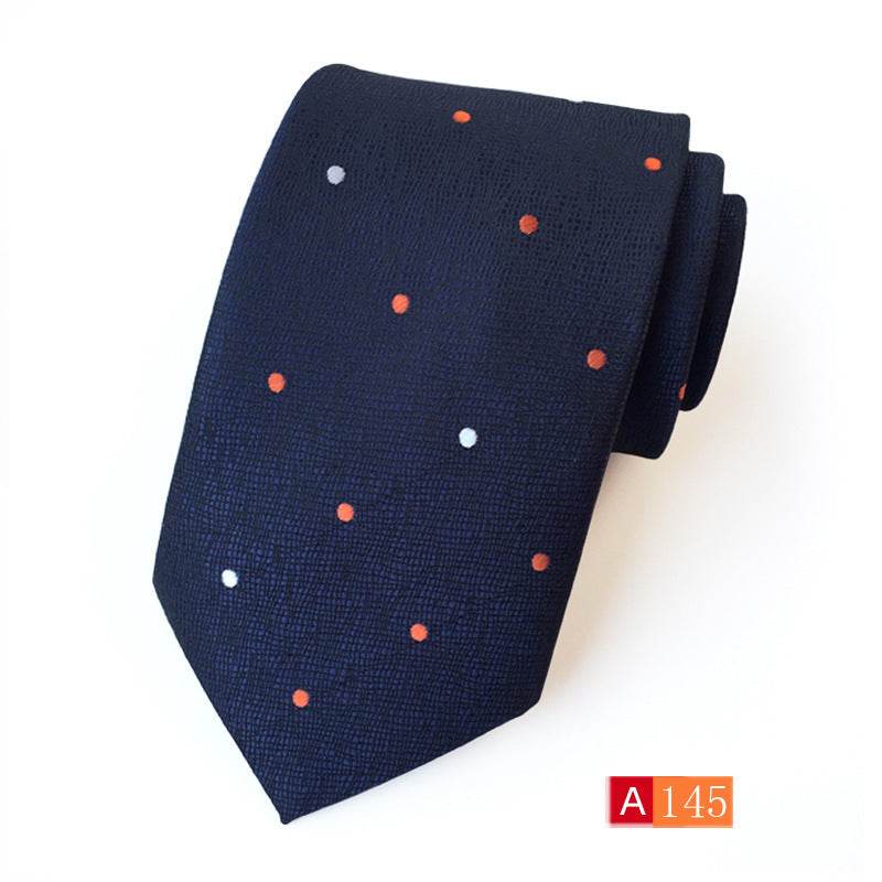Buycenter Men's Jacquard Tie - Classic Black Stylish Formal Accessory - Buy Center