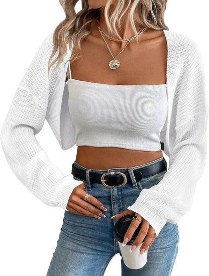 Buycenter Women's Knitted Cardigan Shawl - Long Sleeve, Loose Fit Top - Buy Center