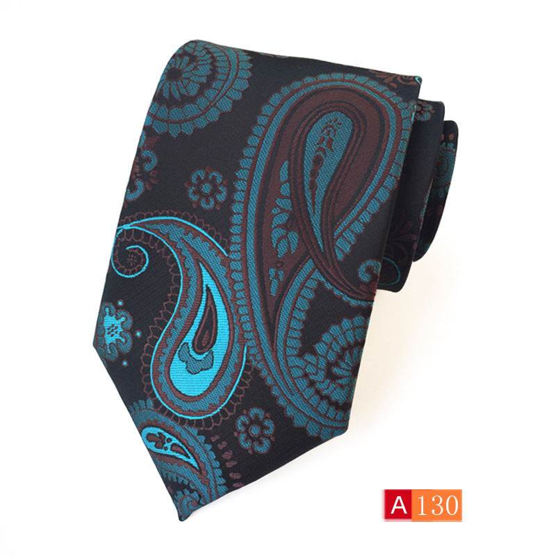 Buycenter Men's Jacquard Tie - Classic Black Stylish Formal Accessory - Buy Center