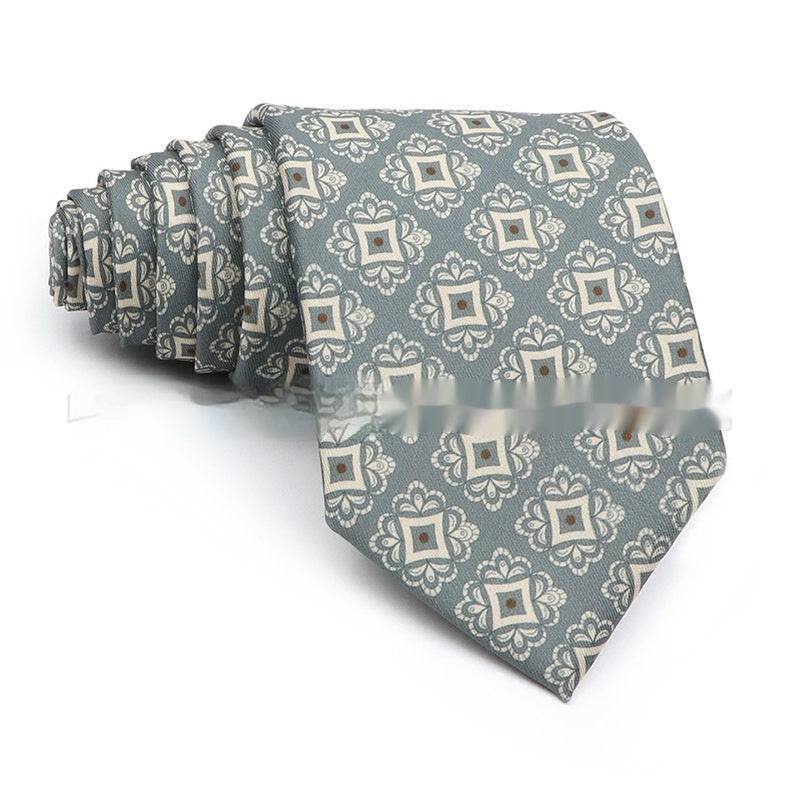 Men's Printed Work Tie - Stylish Polyester Bow Tie with Geometric Design - Buy Center