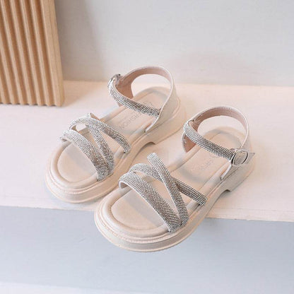 Girls' Rhinestone Decorated Sandals - Stylish Comfort for Fashionable Kids - Buy Center