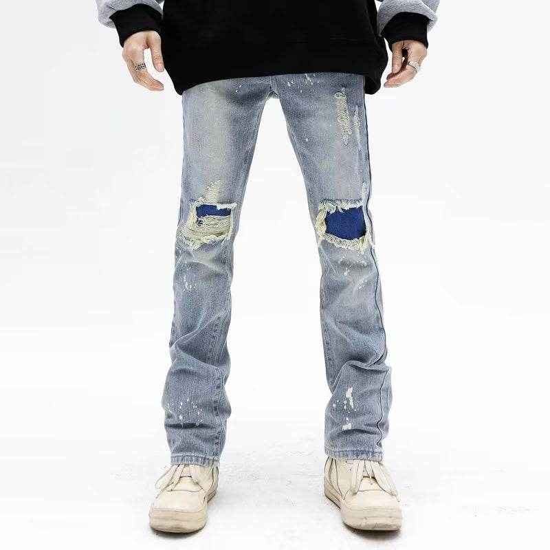 American Personality Jeans - Hip Hop Zipper Design with Tassels