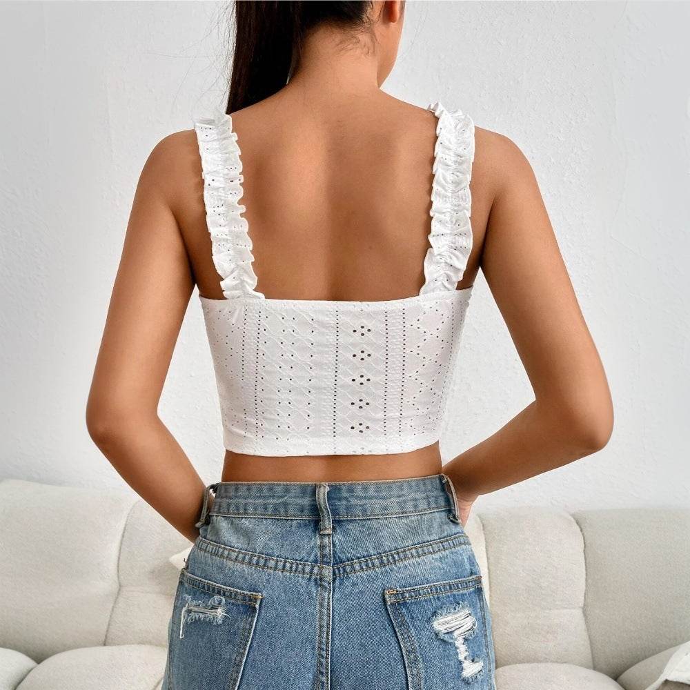 Buycenter Women's Elegant Lace Camisole - Flattering Slim Fit Top - Buy Center