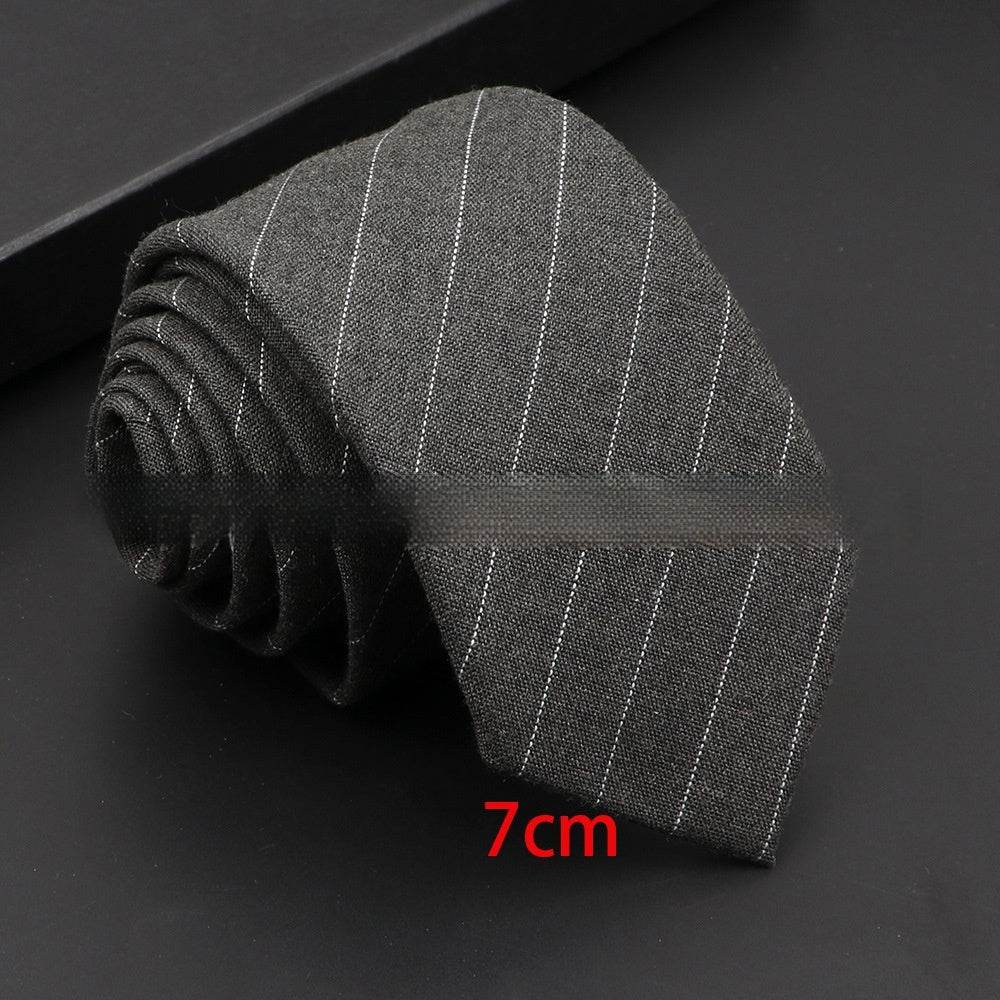 Korean Artificial Woolen Necktie for Men - Casual & Formal Accessory 2025 - Buy Center