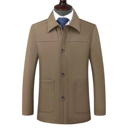 Plus Size Men's Jacket - Turn-Down Collar Coat for Modern Style 2025 - Buy Center