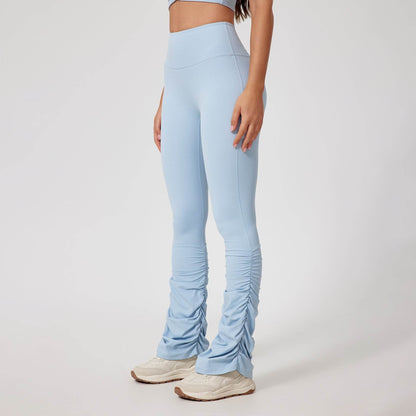 High Waist Tight Yoga Trousers - Breathable Nylon for Casual & Active Wear - Buy Center