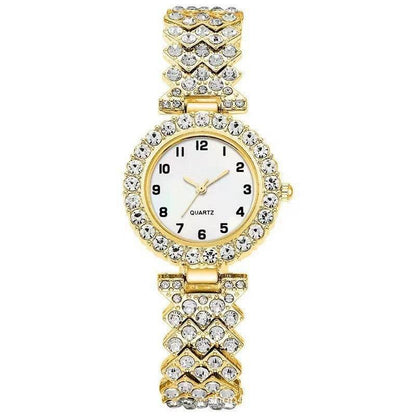 Luxury Women's Watch Set - Silver Strap Quartz & Bracelet Gift 2025 - Buy Center