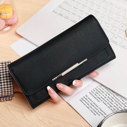 New Ladies' Tri-fold Purse - Ultra-Light PU Wallet in Stylish Colors - Buy Center