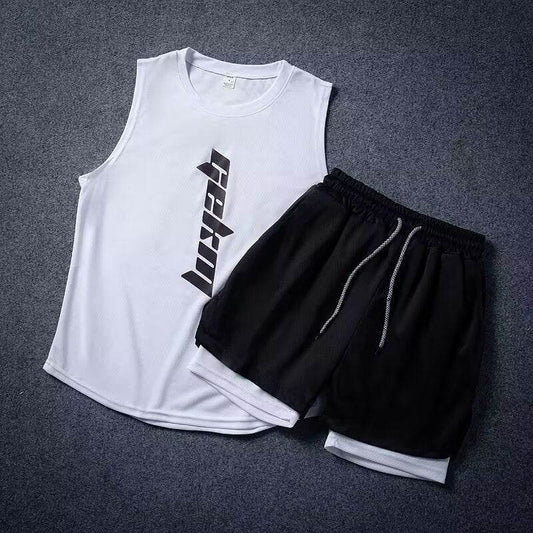 Speed Men's Athletic Shorts & Vest Set - Lightweight, Breathable Workout Gear - Buy Center