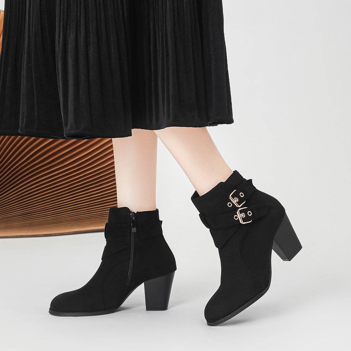 Stylish Women's Suede Ankle Boots - Comfortable & Elegant Fashion 2025 - Buy Center