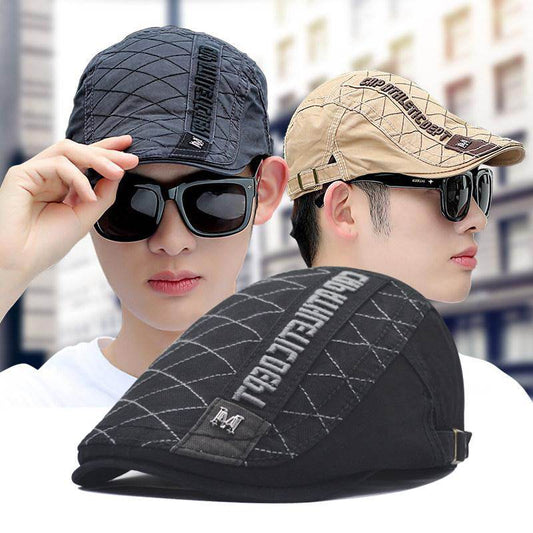 Men's Sun Protection Peaked Cap - Adjustable & Breathable Retro Style - Buy Center