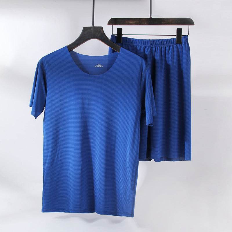 Men's Home Wear Short Sleeve Suit - Stylish, Comfortable Sleep Set - Buy Center