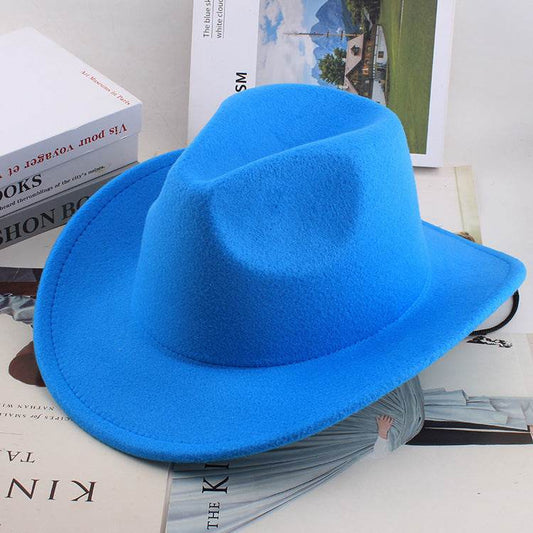 European & American Woolen Cowboy Hat - Stylish Adjustable Fit for All - Buy Center