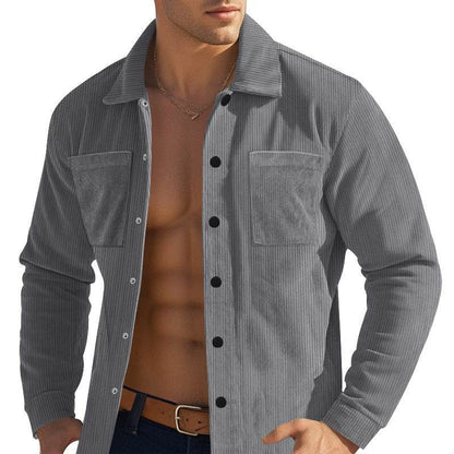 Men's Heavy Corduroy Long Sleeve Shirt - Stylish & Comfortable Fit - Buy Center