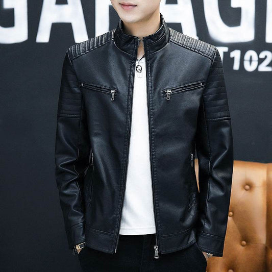 Youth PU Leather Stand Collar Jacket - Stylish Casual Wear 2025 - Buy Center