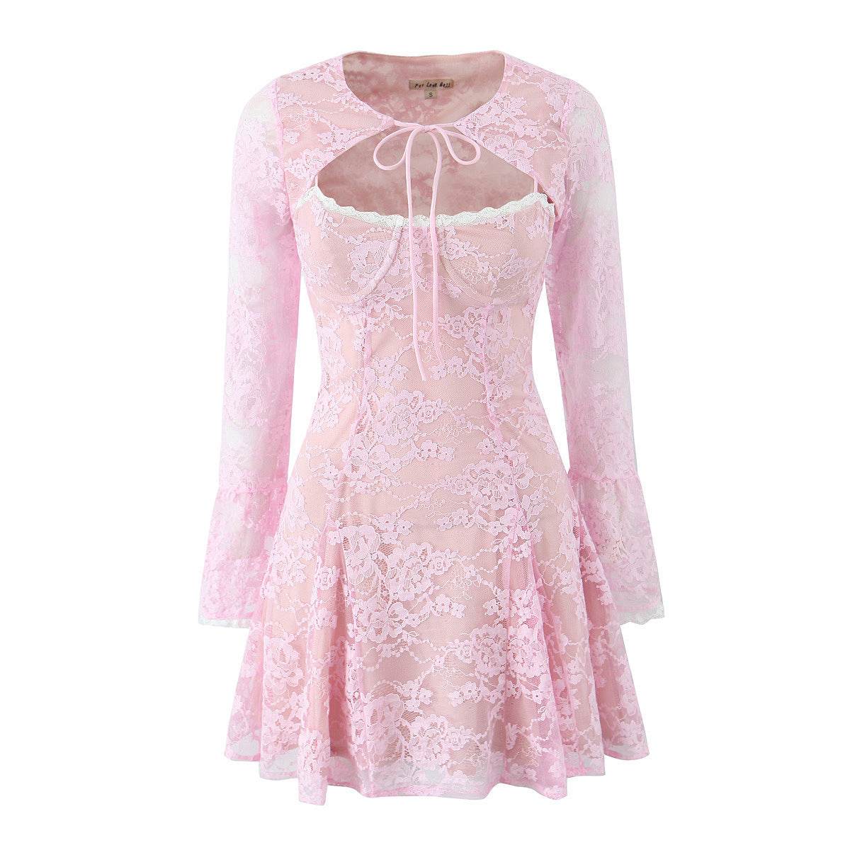 Buycenter Lace Blouse & Suspender Skirt Set - Elegant Two-Piece for Women - Buy Center