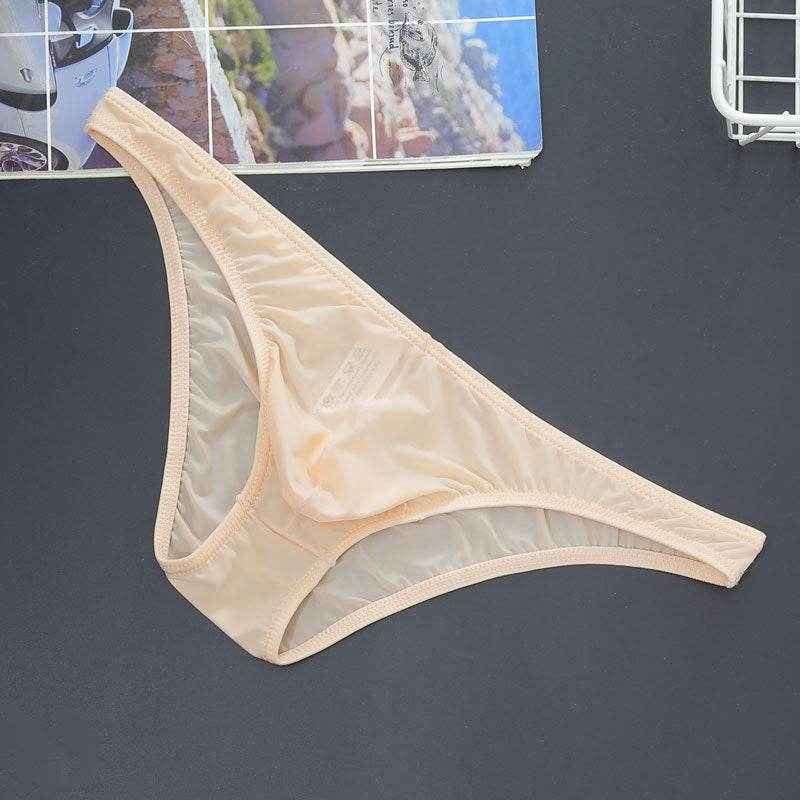 Ultra-Thin Transparent Men's Briefs - Comfortable Ice Silk Low Waist Style