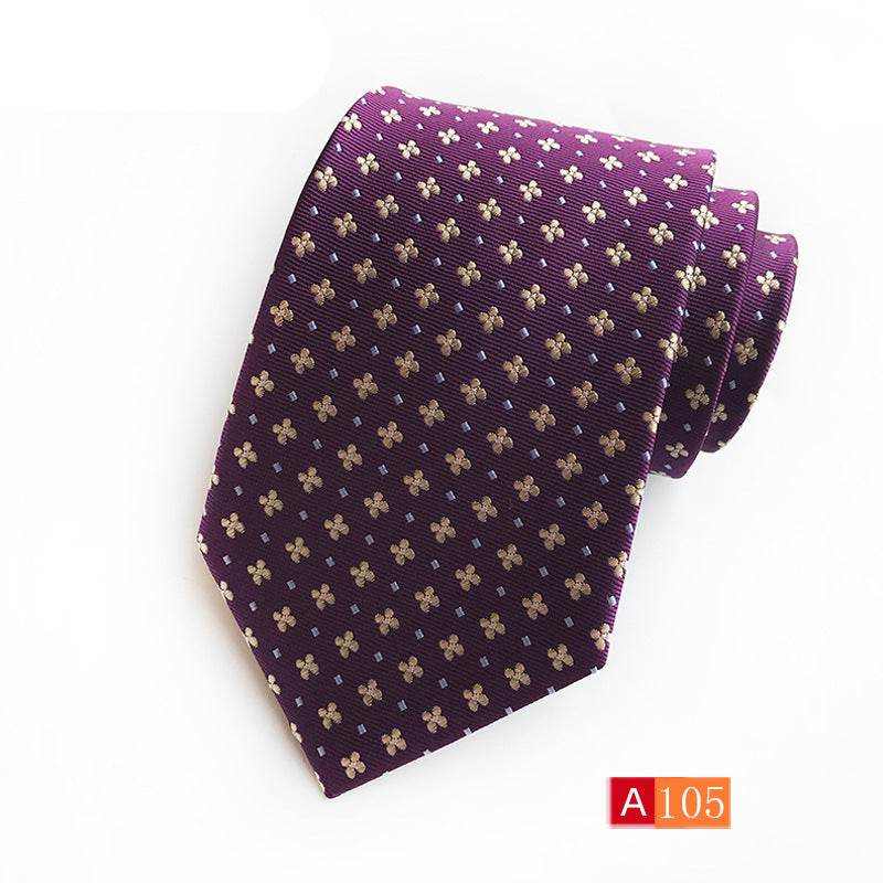 Buycenter Men's Jacquard Tie - Classic Black Stylish Formal Accessory - Buy Center