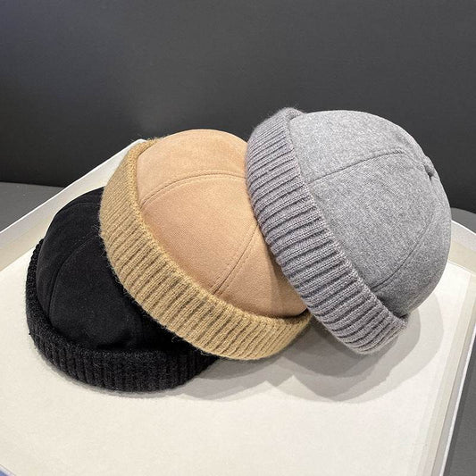 Stylish Autumn & Winter Velvet Beret Hat - Deerskin Crown Design - Buy Center