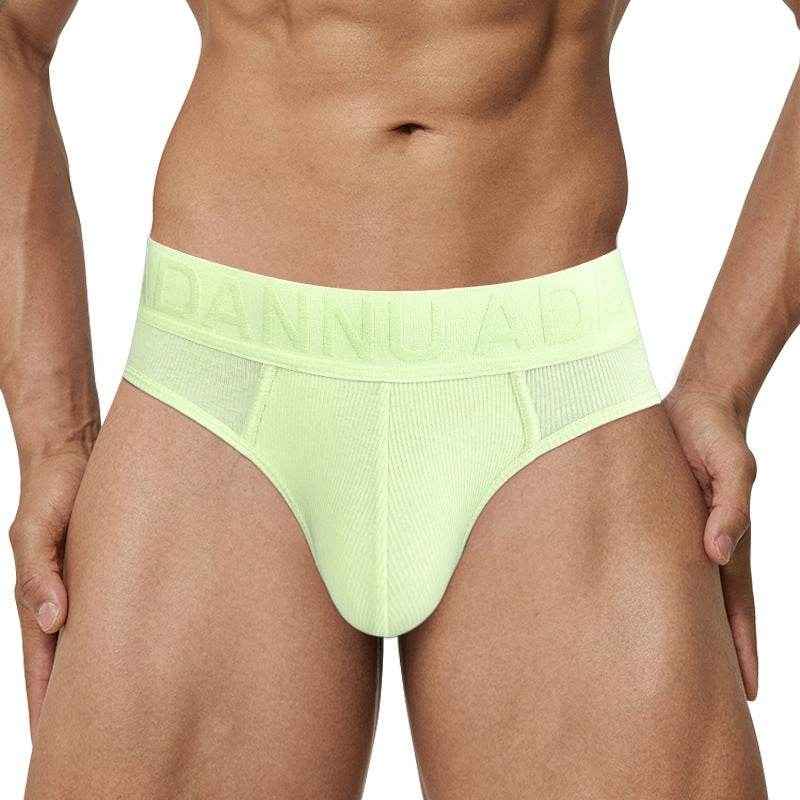 Men's Sexy Breathable Briefs - Stylish Cotton with Embossed Pattern