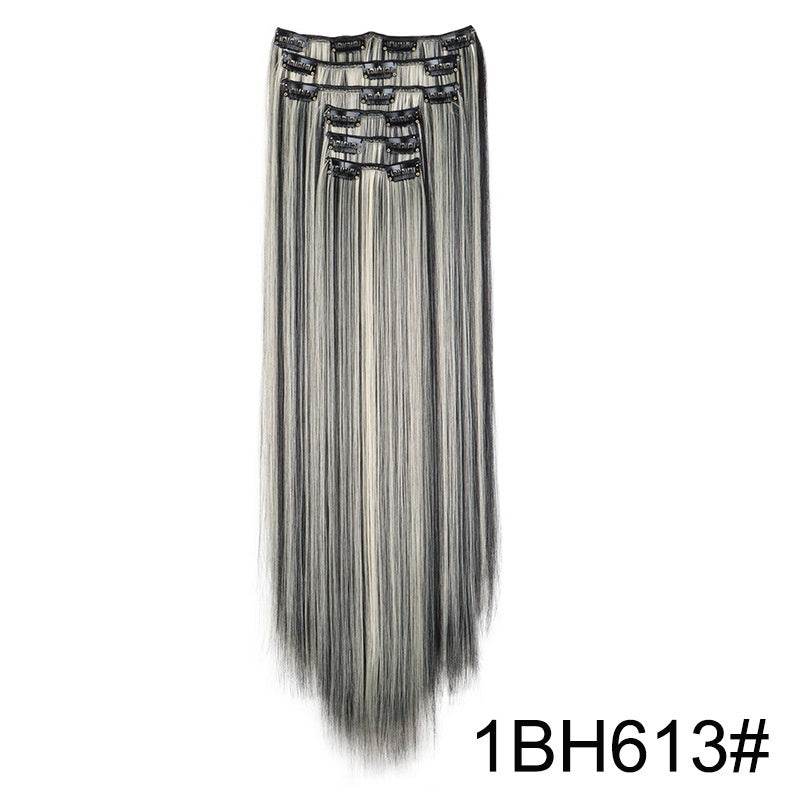 Durable Long Straight Wig Extensions Set - 6-Piece Human Hair Collection - Buy Center