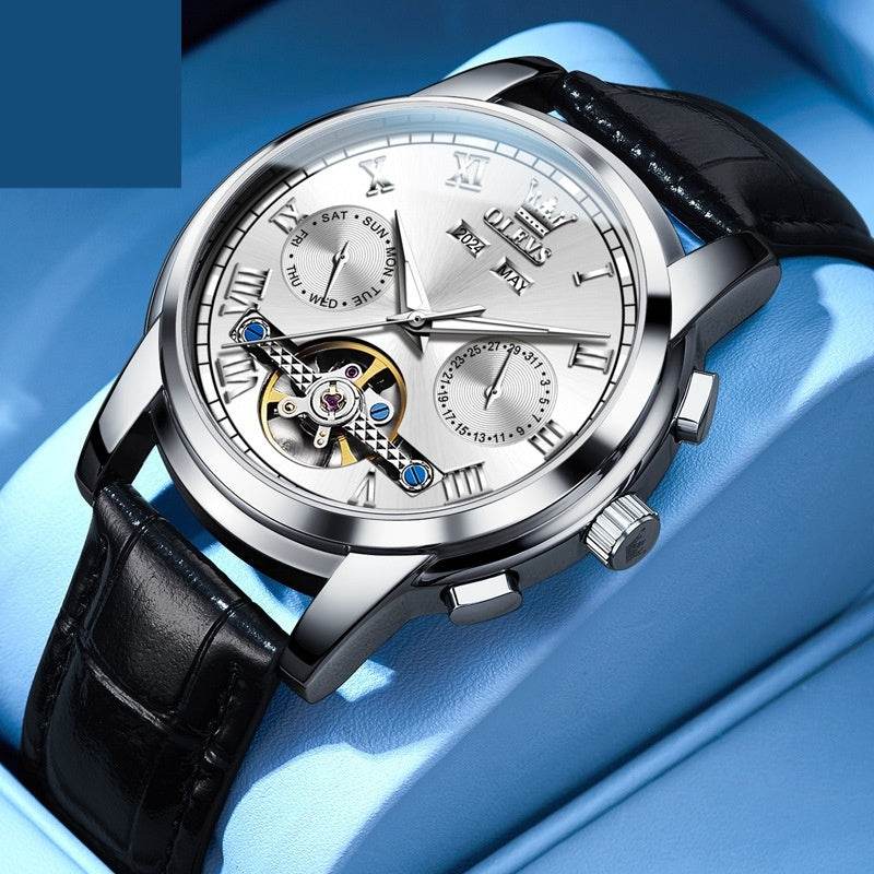 Buycenter Waterproof Multifunctional Mechanical Watch - Luminous Design for Men - Buy Center