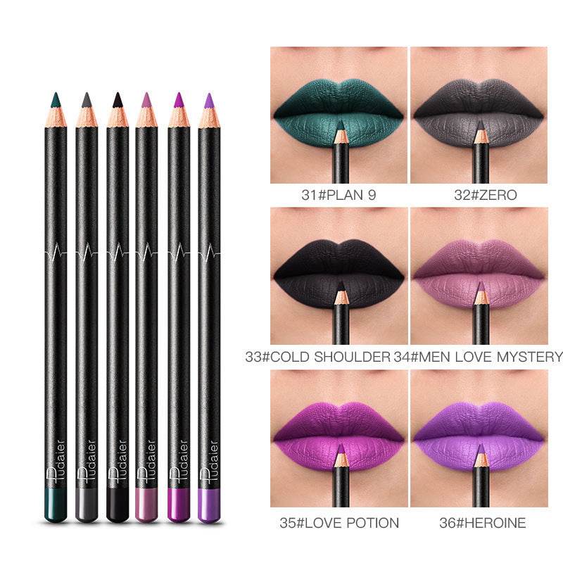 36 Color Waterproof Lip Liner - Non-Smudge & Long Lasting Shades - Buy Center