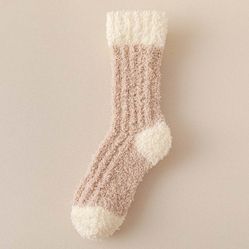Coral Fleece Women's Thermal Socks - Thick Mid-Calf Cozy Footwear - Buy Center