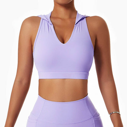 Buycenter Lulu Nude Yoga Bra Set - Shockproof Sports Bra & Leggings - Buy Center