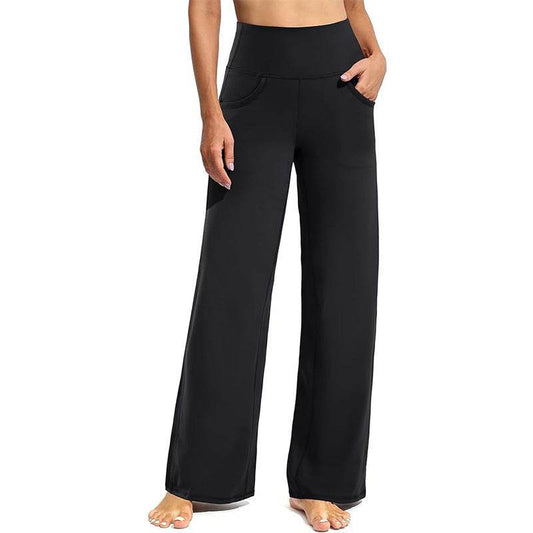 High Waist Straight Yoga Pants – Stylish & Comfortable for Workouts - Buy Center