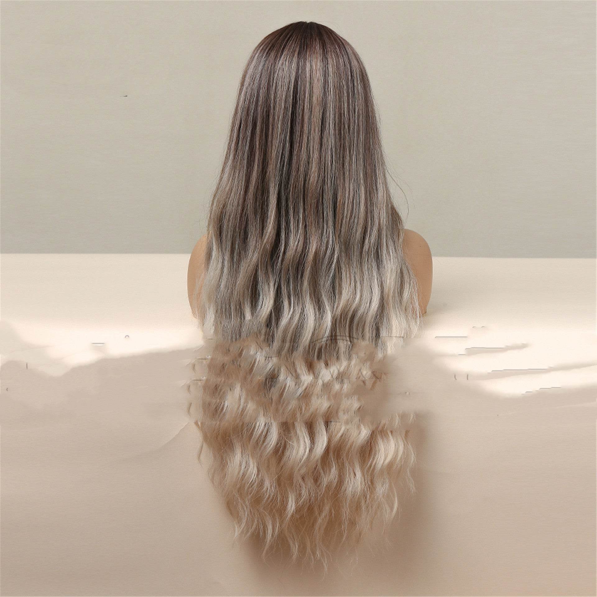 Medium Brown Gradient Blonde Long Curly Wig - Lightweight & Glamorous - Buy Center
