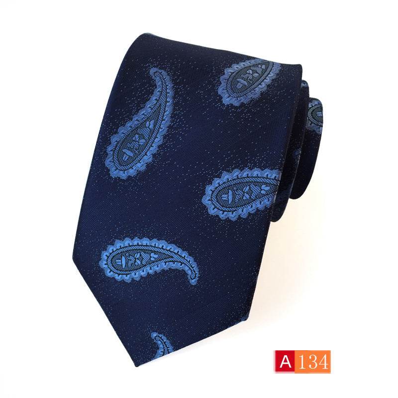 Buycenter Men's Jacquard Tie - Classic Black Stylish Formal Accessory - Buy Center