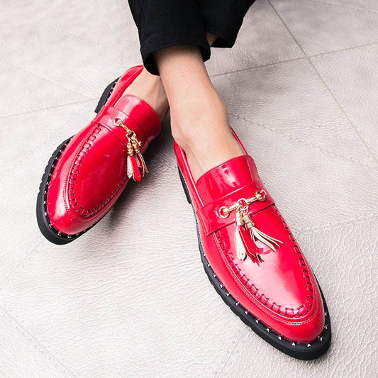 Men's Casual Pointed Leather Shoes - Trendy Solid Colors for 2025 - Buy Center
