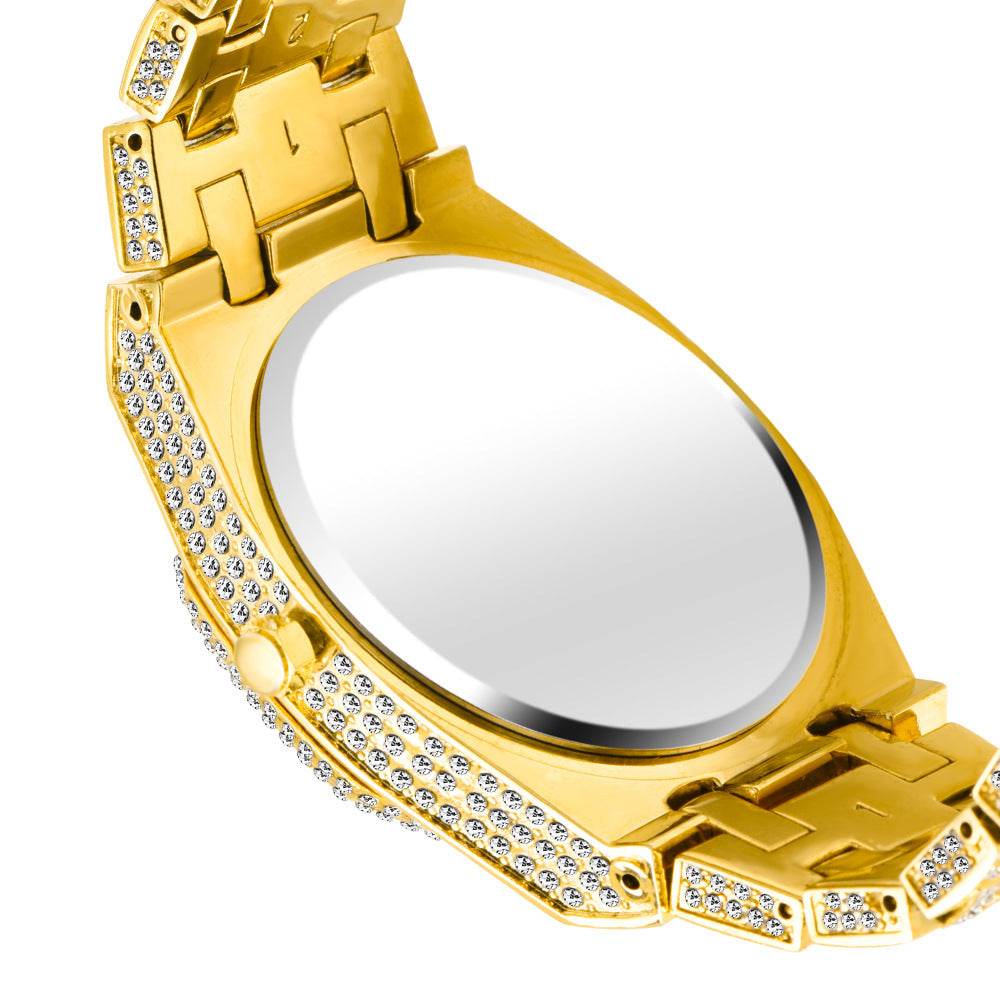 Men's Diamond Quartz Watch - Large Dial Fashion for Modern Style - Buy Center
