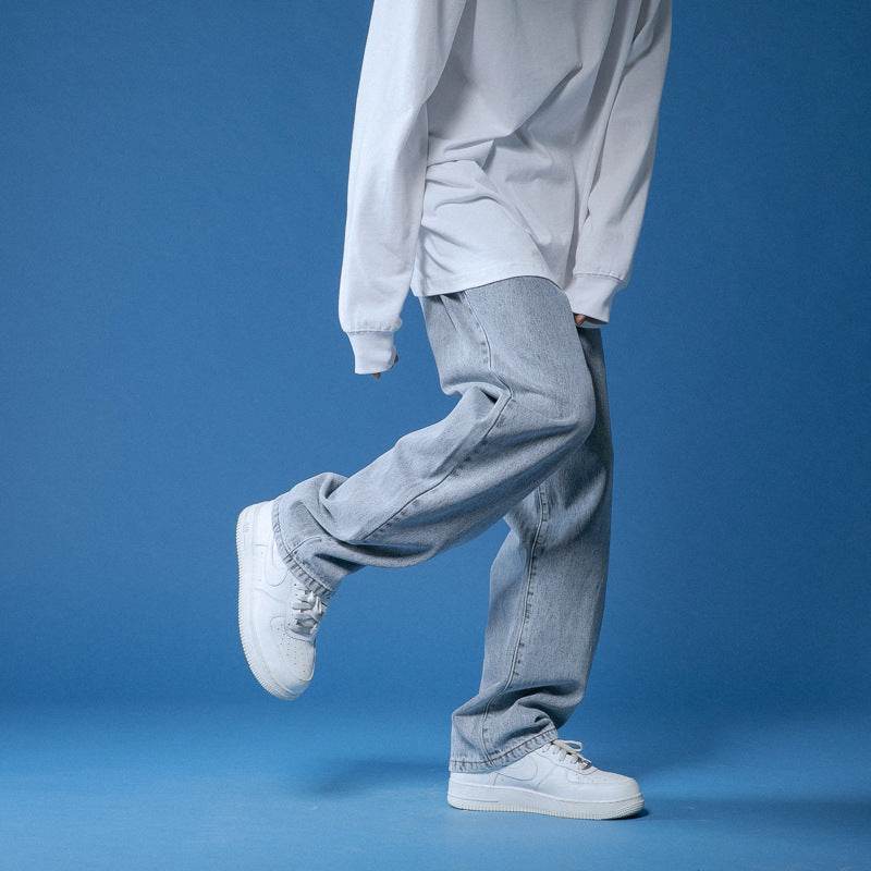 Men's Loose Straight Leg Jeans - Comfortable Denim for Every Occasion - Buy Center