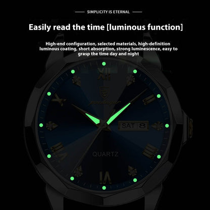 Buycenter Luxury Men's Waterproof Quartz Watch - Super Luminous Elegance - Buy Center