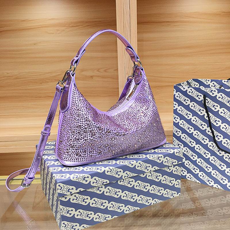 Stylish Rhinestone Tote - Large Capacity Dinner Clutch Bag for Women - Buy Center